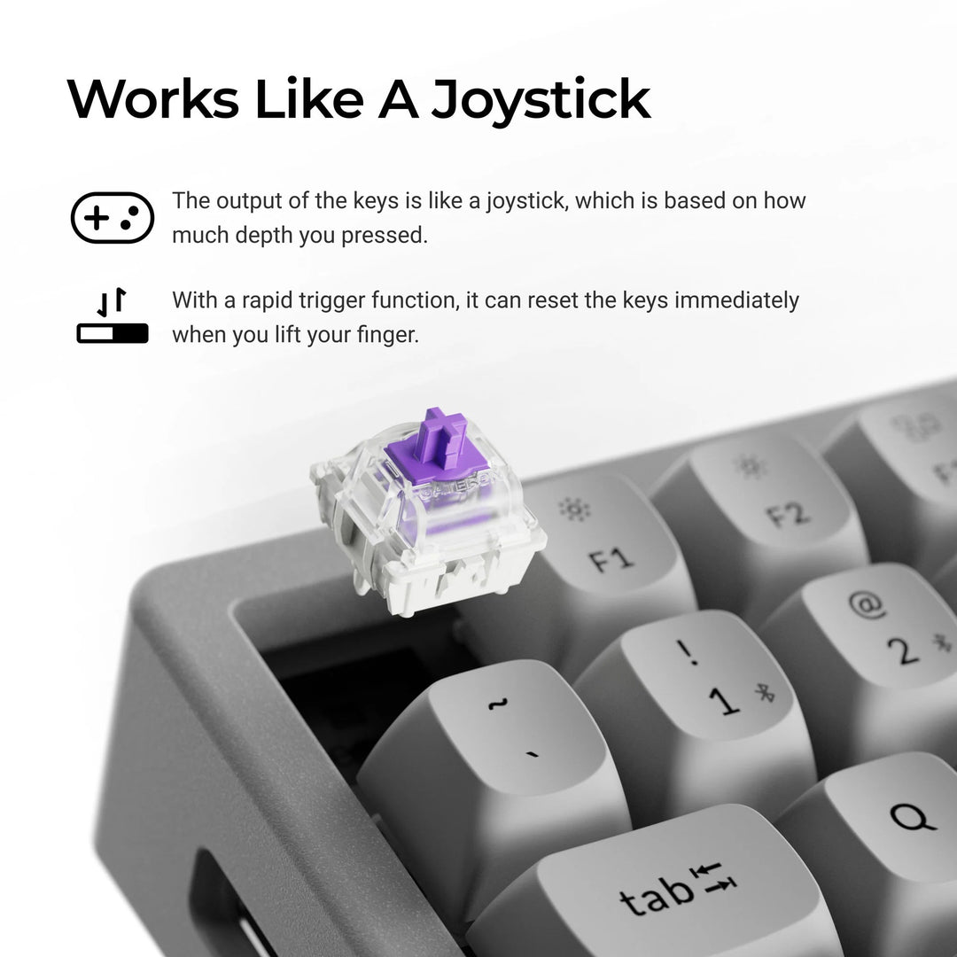 Keychron K2 HE Switch Magnetic Teclado Custom Wireless - Concrete Edition