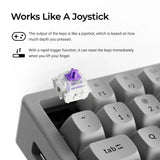Keychron K2 HE Switch Magnetic Teclado Custom Wireless - Concrete Edition