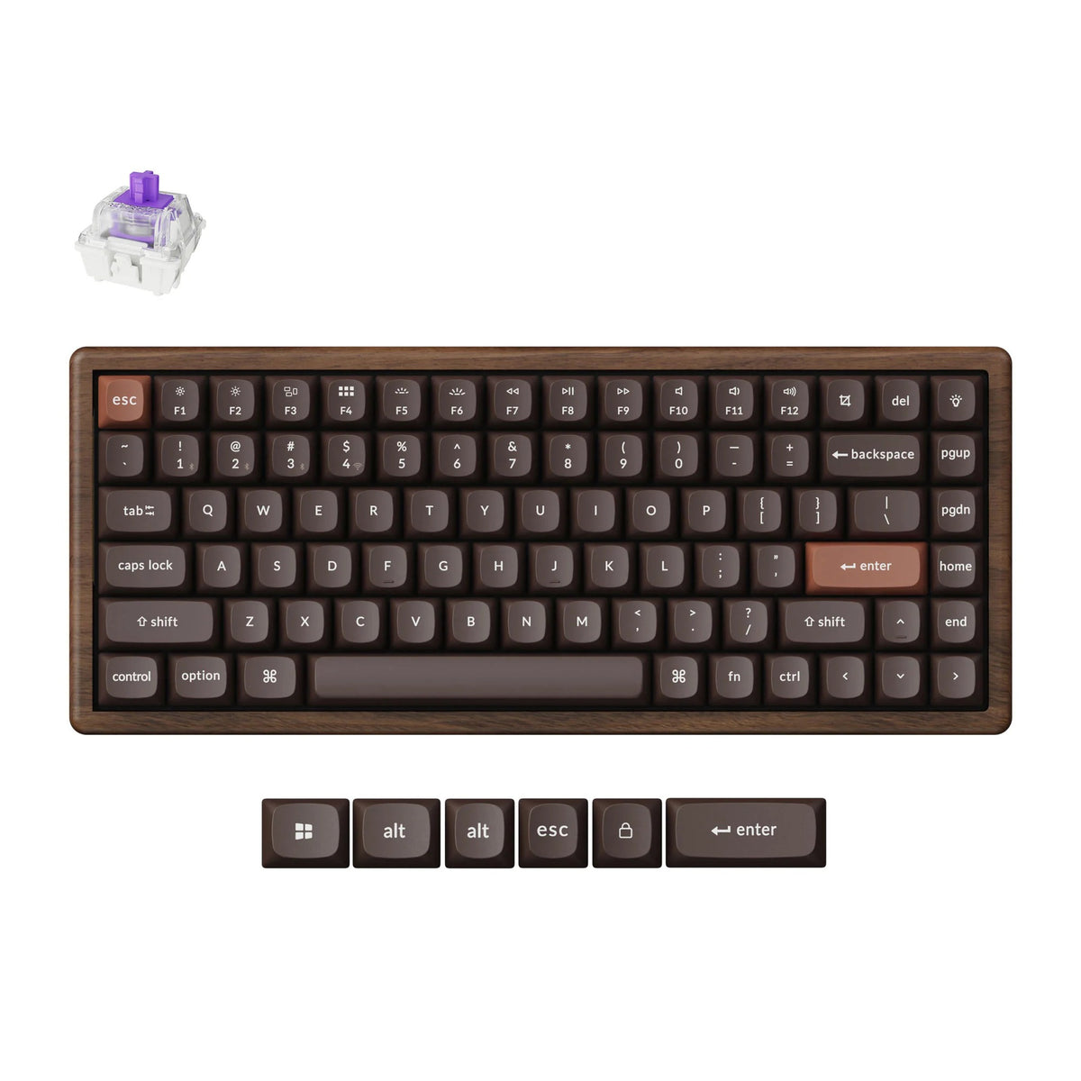 Keychron K2 HE All-Wood | Teclado Magnético 75% Tri-Mode – Keychron Brasil