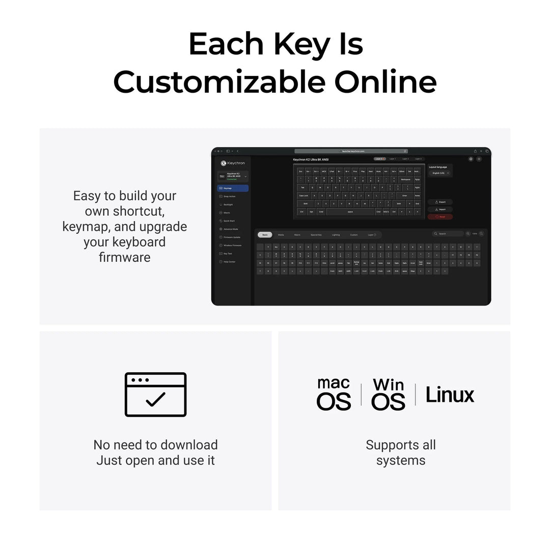 Keychron K2 Ultra 8K Teclado Mecânico Wireless Custom