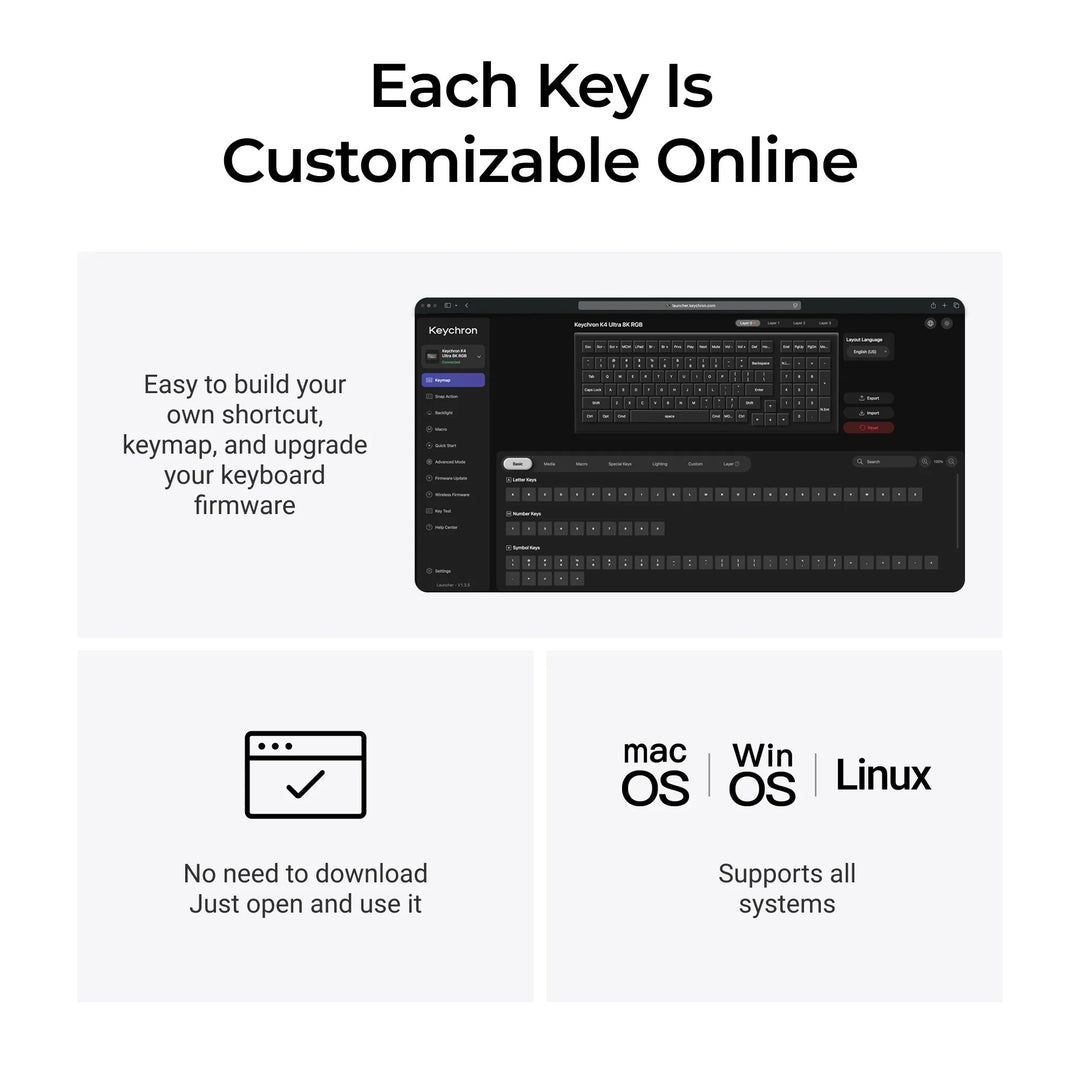 Keychron K4 Ultra 8K Teclado Mecânico Wireless Custom