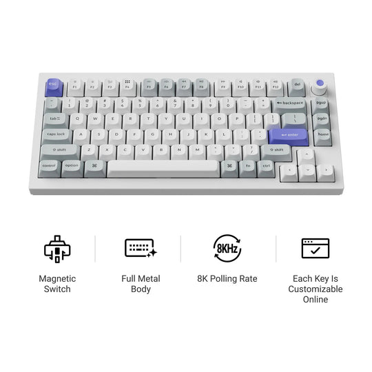 Keychron Q1 HE 8K Teclado Magnético Com Fio