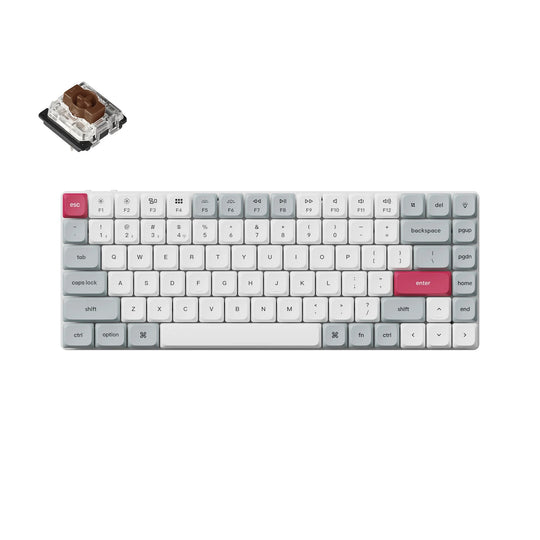 Keychron K3 Max QMK/VIA White Gray Teclado Mecânico Custom Wireless