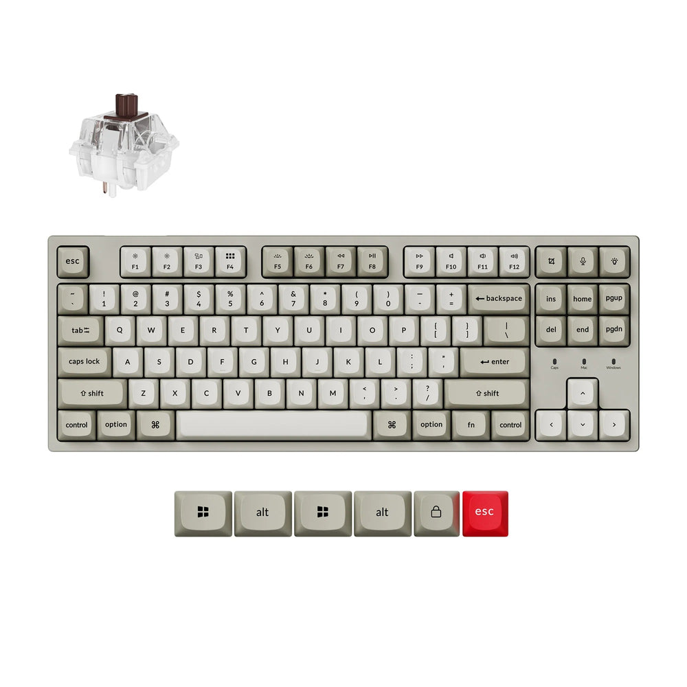 Keychron C1 Pro 8K QMK Teclado Mecânico Com Fio