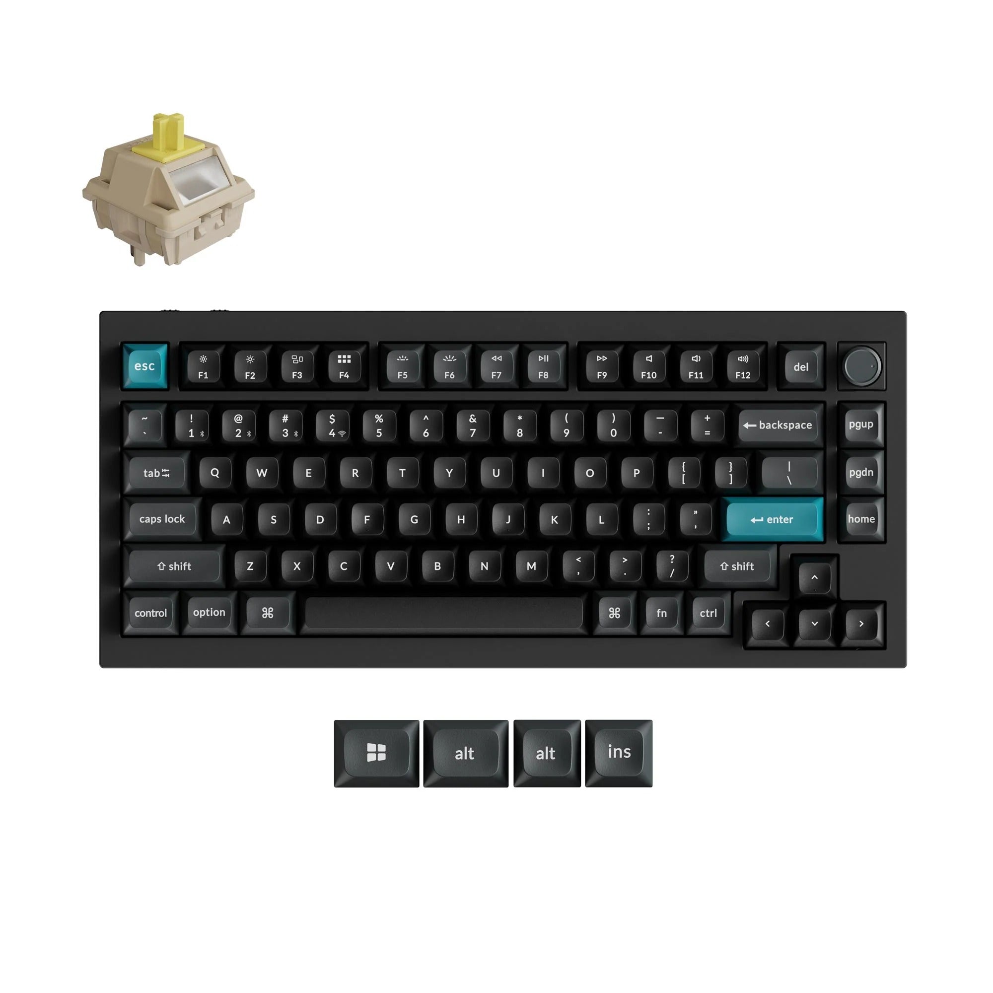 キーボード Keychron Q1 Ultra 8K 75% Keychron Q1 Ultra 8K | Teclado Mecânico 75% Custom Wireless