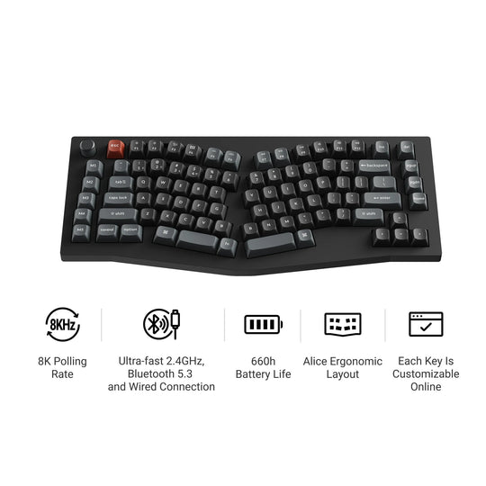 Keychron V10 Ultra 8K Teclado Mecânico Custom Wireless