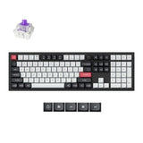 Teclado magnético (Gateron Nébula) com tripla conexão (Bluetooth + Wireless + USB-C), ANSI, iluminação RGB personalizável, layout 100%, cor Carbon Black
