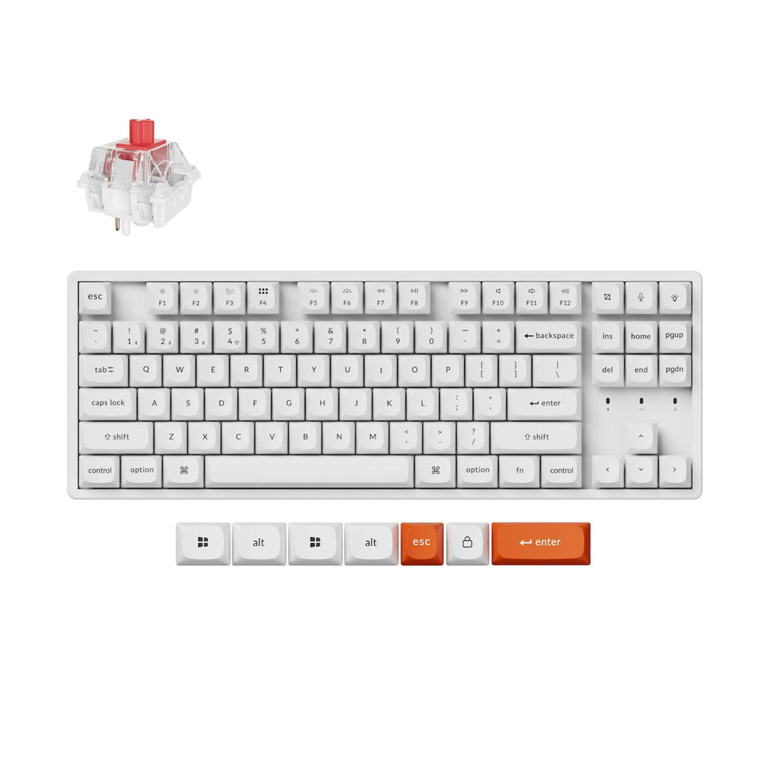 Keychron K8 Max QMK/VIA White Teclado Mecânico Wireless