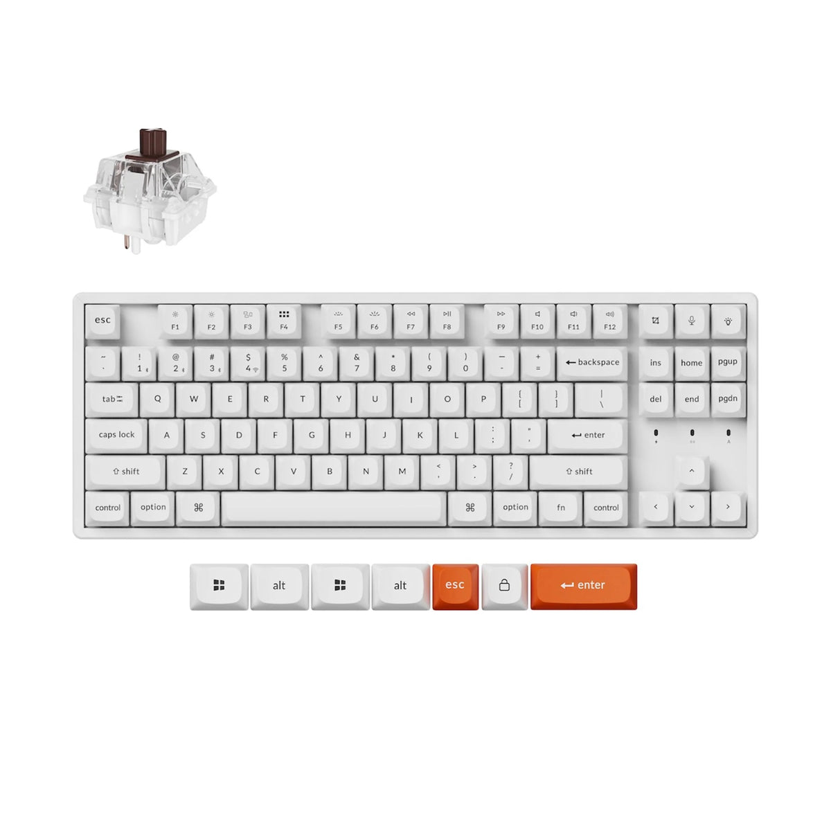 Keychron K8 Max QMK/VIA White Teclado Mecânico Wireless