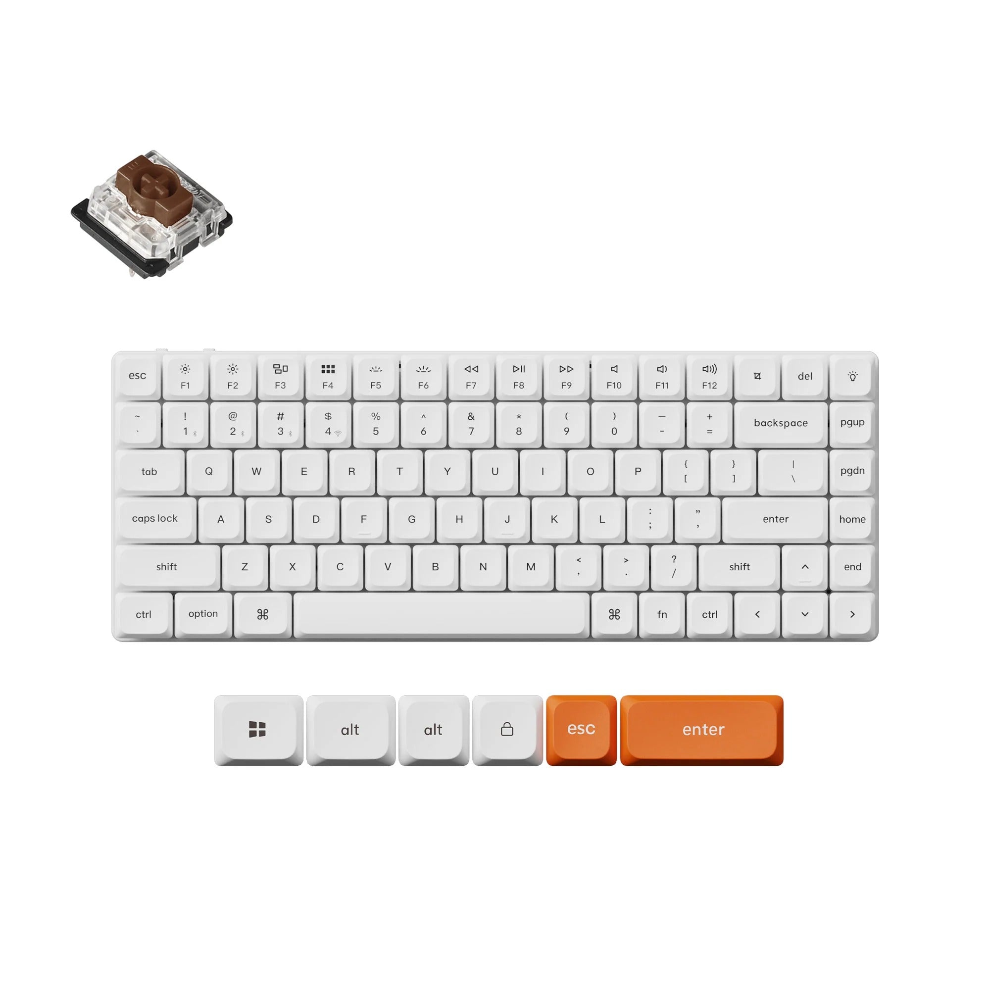 keychron　K3 Max　白　茶軸 Keychron K3 Max Branco | Teclado Low Profile Wireless – Keychron