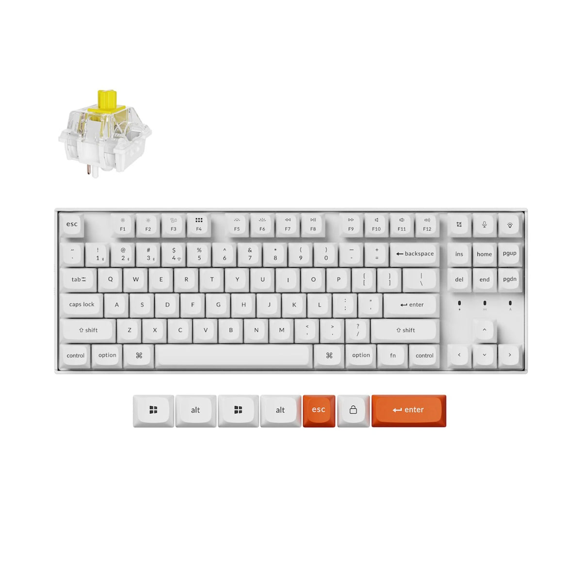 Keychron K8 Max QMK/VIA White Teclado Mecânico Wireless