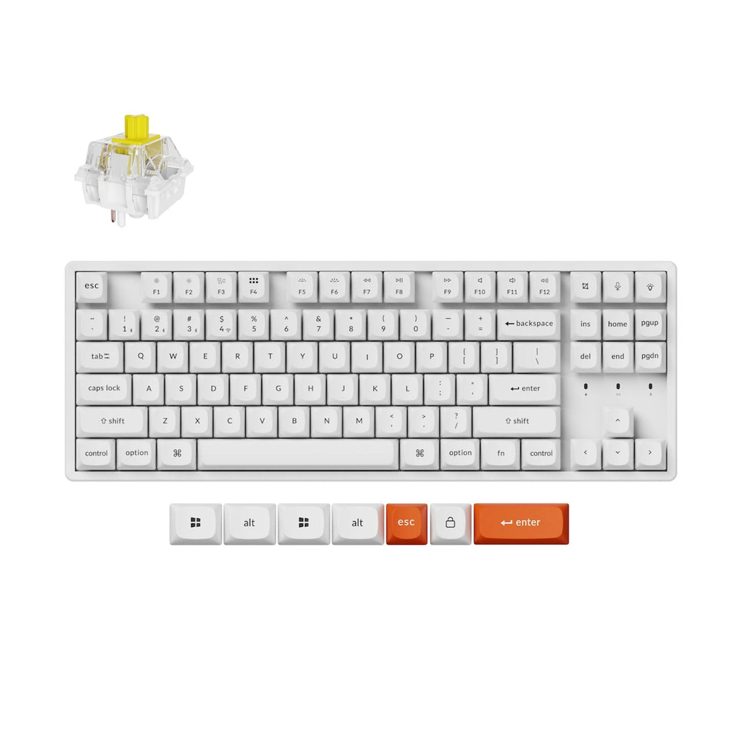 Keychron K8 Max QMK/VIA White Teclado Mecânico Wireless