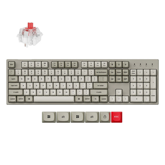Keychron C2 Pro 8K QMK Teclado Mecânico Com Fio