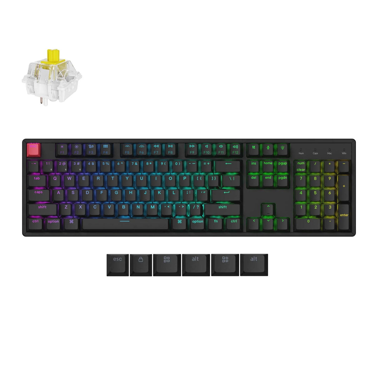 Keychron K10 QMK Teclado Mecânico Wireless (Versão 2)