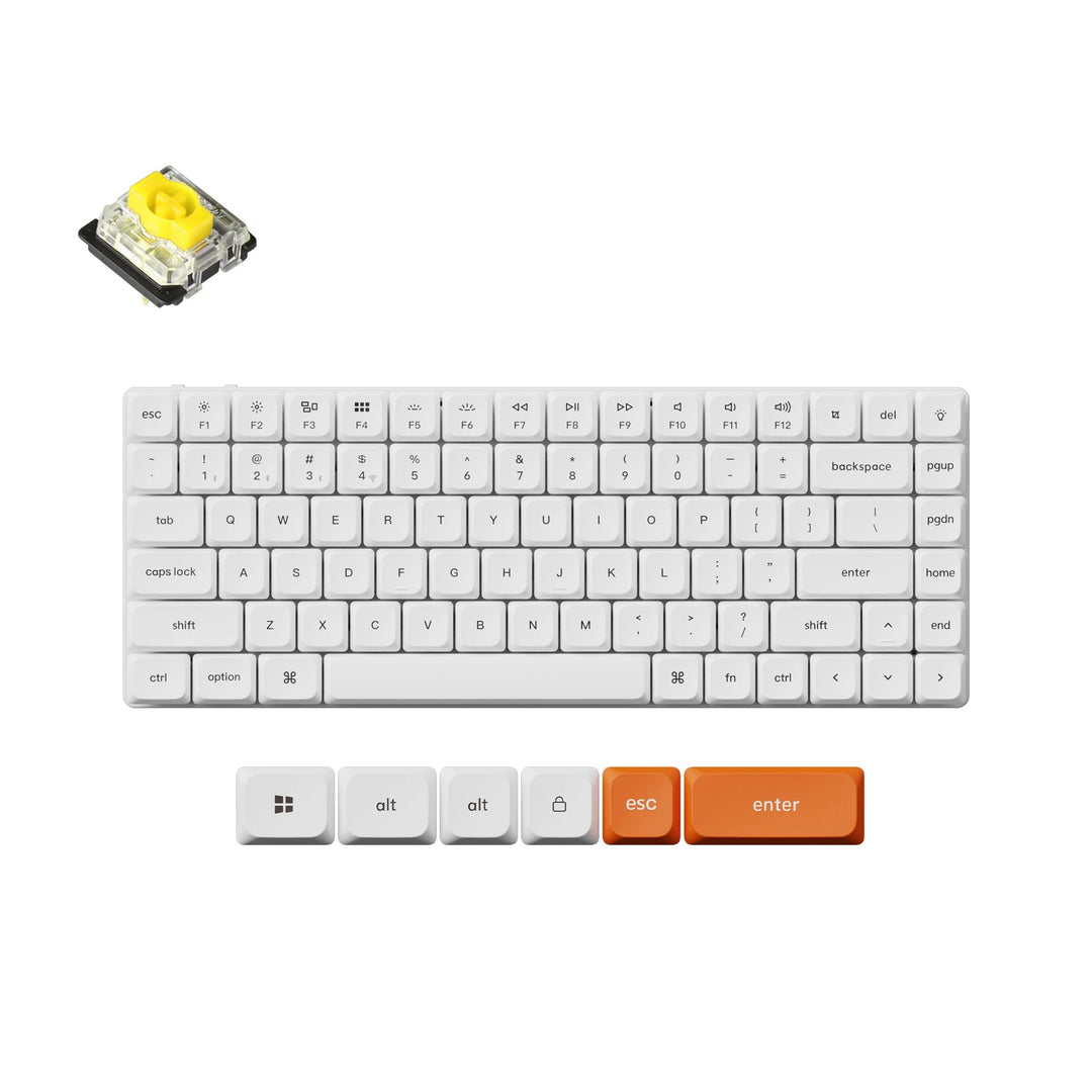 Keychron K3 Max QMK/VIA White Teclado Mecânico Custom Wireless