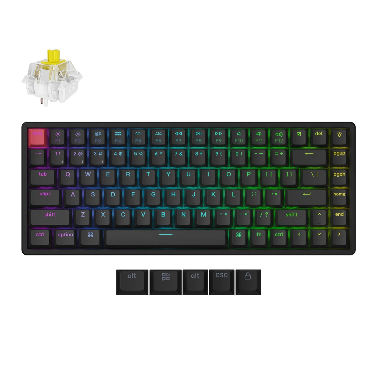 Keychron K2 QMK Teclado Mecânico Wireless (Versão 3)