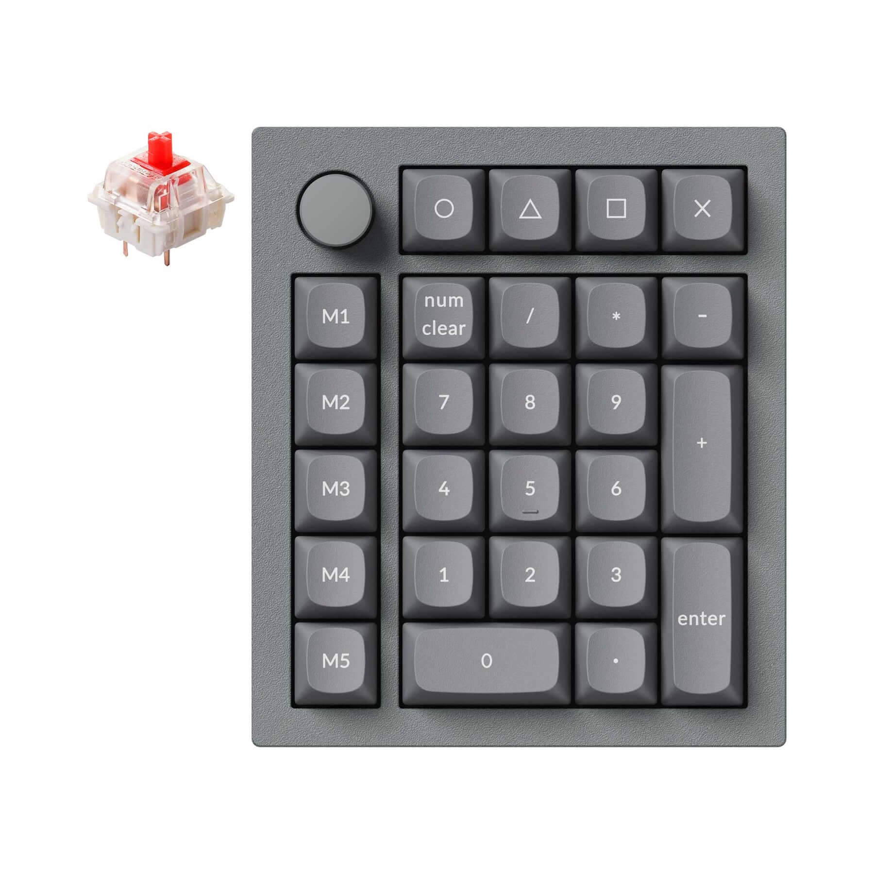 Keychron Q0 Plus QMK 赤軸 シルバーグレー アルミ Keychron Q0 Plus - Teclado Numérico Custom QMK – Keychron Brasil
