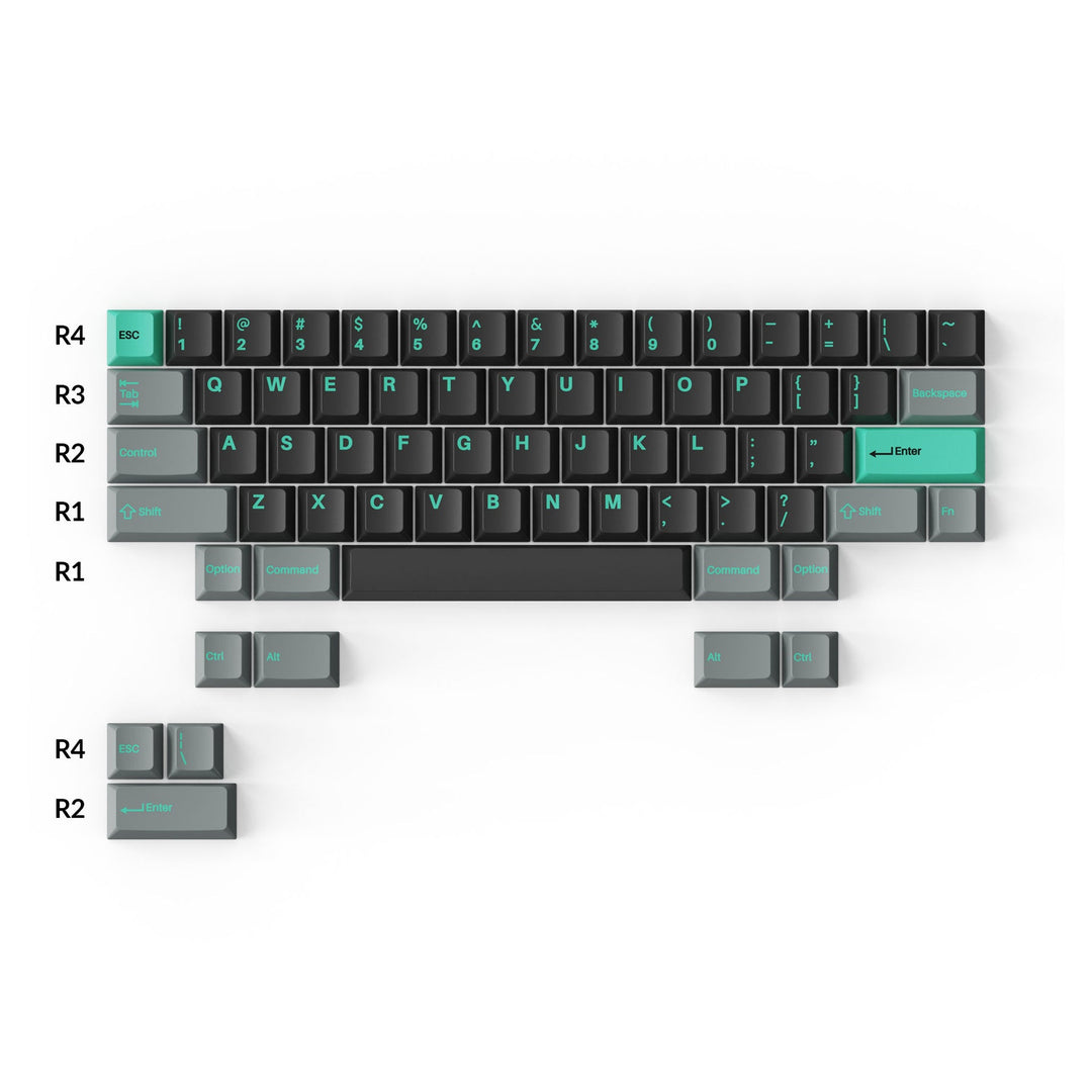 Keychron Cherry Profile Double-Shot PBT Full Set Keycaps - Hacker Mint