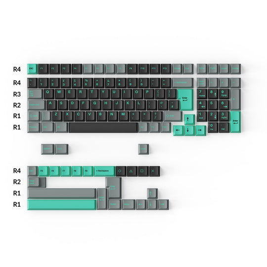 Keychron Cherry Profile Double-Shot PBT Full Set Keycaps - Hacker Mint